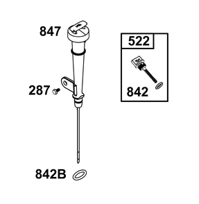 Lubrication Group Diagram and Parts List for 19N137-0239-F1 100000 - 19Z999 Briggs and Stratton Engine